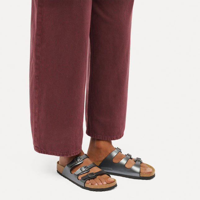 BIRKENSTOCK Florida Birko-Flor Metallic Black