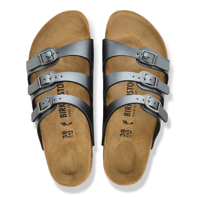 BIRKENSTOCK Florida Birko-Flor Metallic Black
