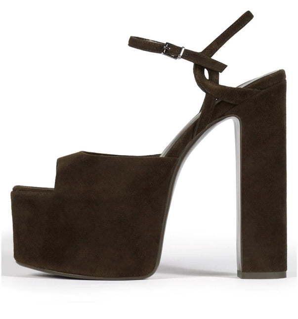 JEFFREY CAMPBELL EVER-LAST Women Heels - Espresso Suede