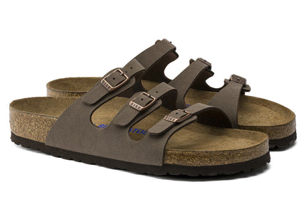 BIRKENSTOCK FLORIDA SFB BIRKIBUC WOMEN SANDALS - Mocha Regular