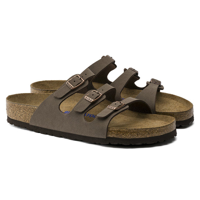BIRKENSTOCK FLORIDA SFB BIRKIBUC WOMEN SANDALS - Mocha Regular