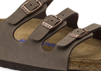 BIRKENSTOCK FLORIDA SFB BIRKIBUC WOMEN SANDALS - Mocha Regular