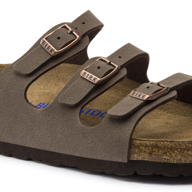 BIRKENSTOCK FLORIDA SFB BIRKIBUC WOMEN SANDALS - Mocha Regular