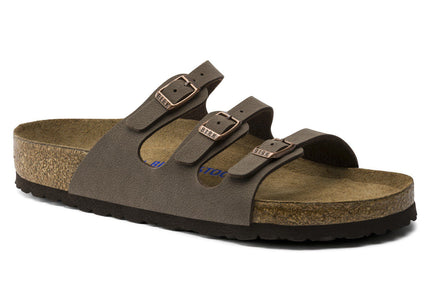BIRKENSTOCK FLORIDA SFB BIRKIBUC WOMEN SANDALS - Mocha Regular