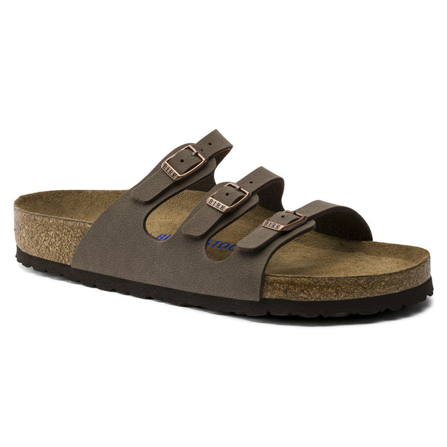 BIRKENSTOCK FLORIDA SFB BIRKIBUC WOMEN SANDALS - Mocha Regular