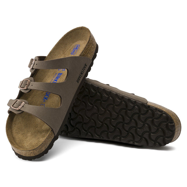 BIRKENSTOCK FLORIDA SFB BIRKIBUC WOMEN SANDALS - Mocha Regular