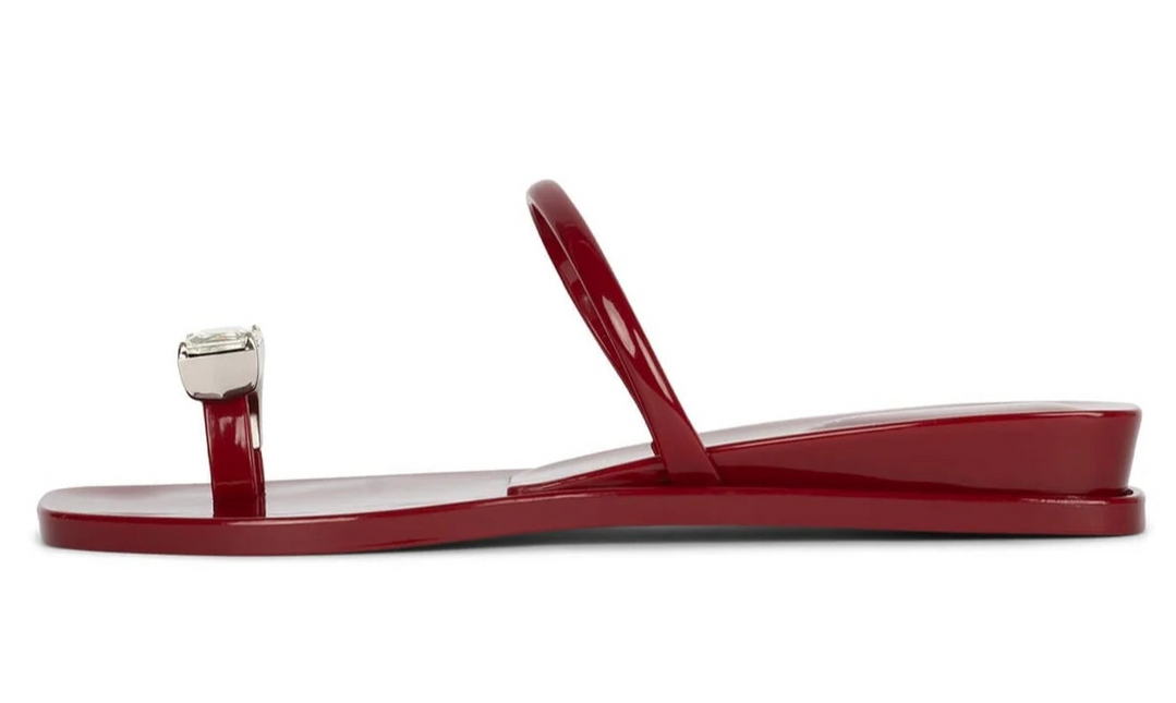 JEFFREY CAMPBELL BALIA Women Sandals - Red Shiny Clear