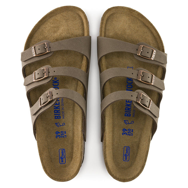 BIRKENSTOCK FLORIDA SFB BIRKIBUC WOMEN SANDALS - Mocha Regular