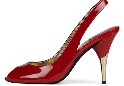 JEFFREY CAMPBELL CHARIS Women Heels - Red Patent Gold