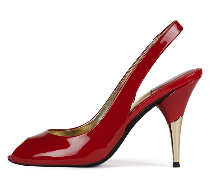 JEFFREY CAMPBELL CHARIS Women Heels - Red Patent Gold