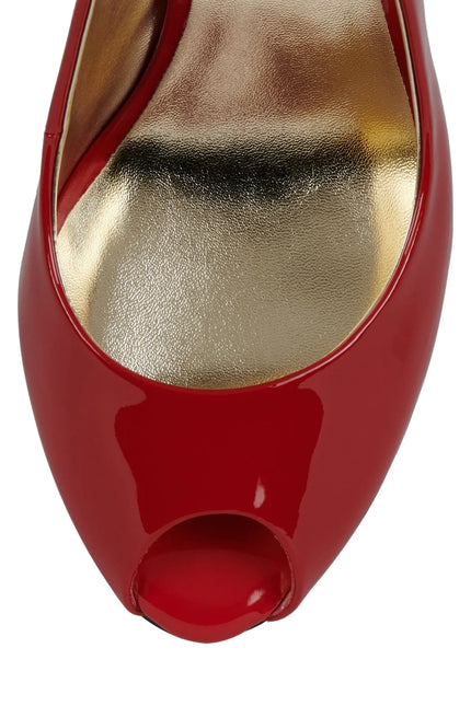 JEFFREY CAMPBELL CHARIS Women Heels - Red Patent Gold