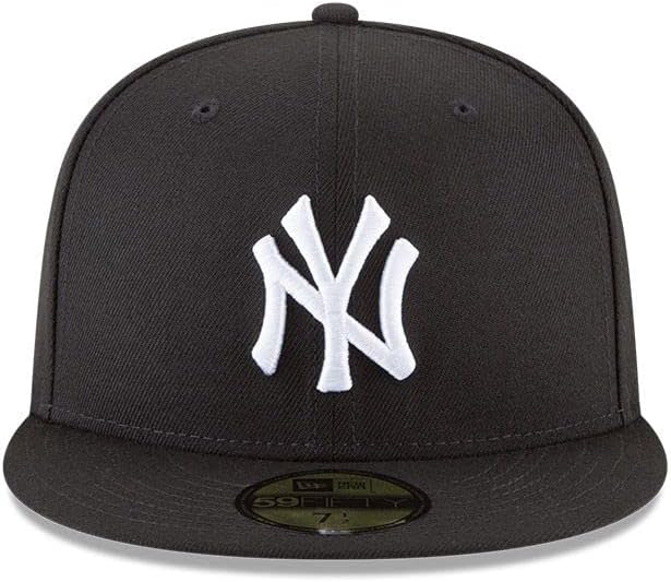 NEW ERA MLB BASIC 5950 NEYYAN BLKWHI UNISEX HAT - Black/White