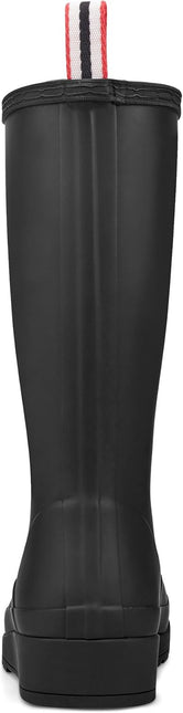 HUNTER W PLAY TALL BOOT WOMEN RAIN BOOTS - Black/Hunter Red/Off White