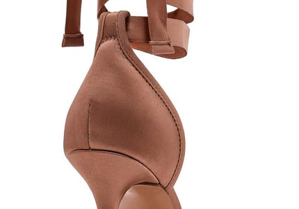 STEVE MADDEN LARINA WOMEN HEELS - Tan Satin
