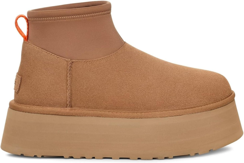 UGG CLASSIC MINI DIPPER WOMEN BOOTS - Chestnut