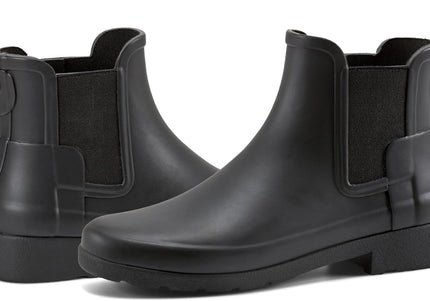 HUNTER W REFINED CHELSEA WOMEN RAIN BOOTS - Black/Black Charcoal
