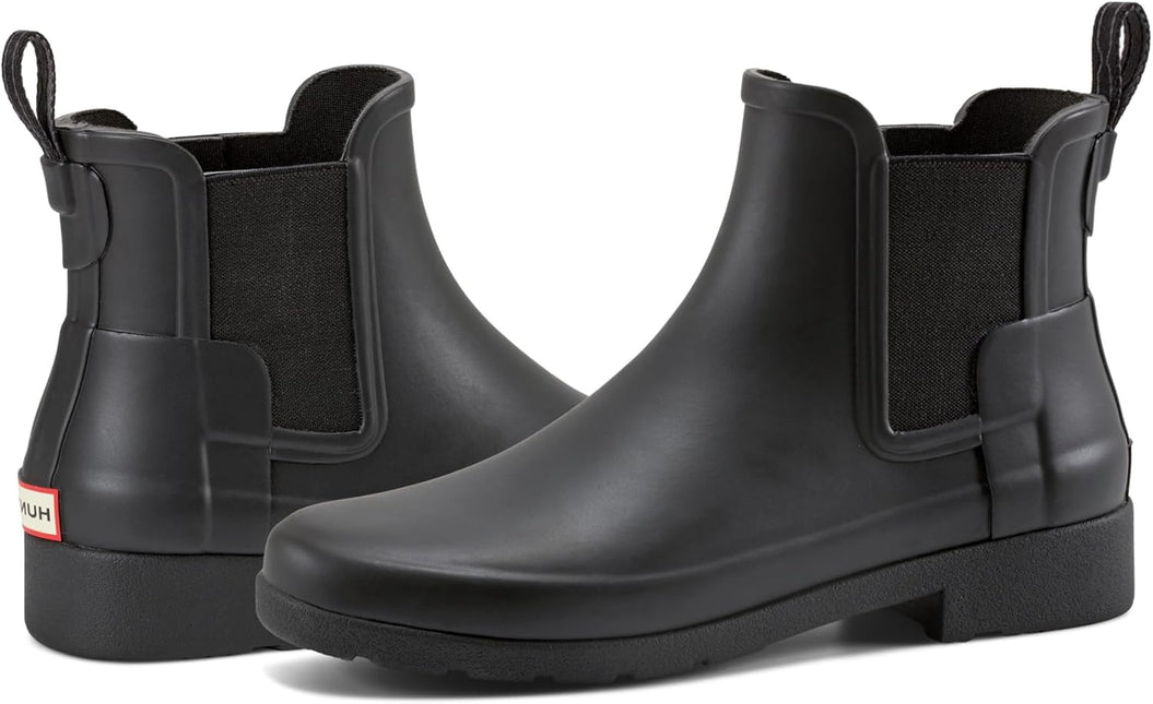 HUNTER W REFINED CHELSEA WOMEN RAIN BOOTS - Black/Black Charcoal