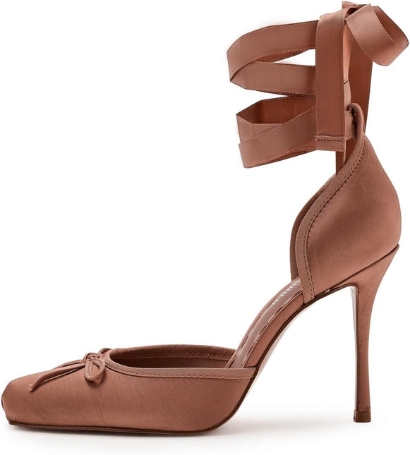 STEVE MADDEN LARINA WOMEN HEELS - Tan Satin