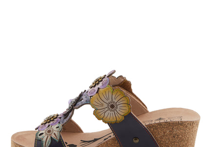 L'ARTISTE PRETTYPETALS WOMEN SANDALS - Navy Multi