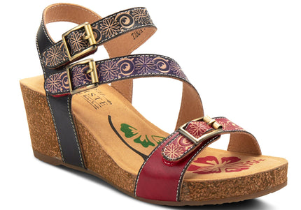 L'ARTISTE TANJA WOMEN SANDALS - Red Multi