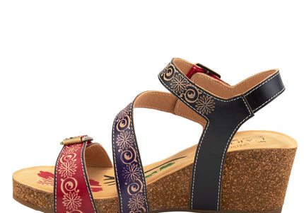 L'ARTISTE TANJA WOMEN SANDALS - Red Multi