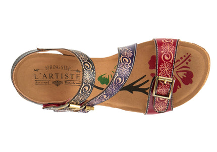 L'ARTISTE TANJA WOMEN SANDALS - Red Multi