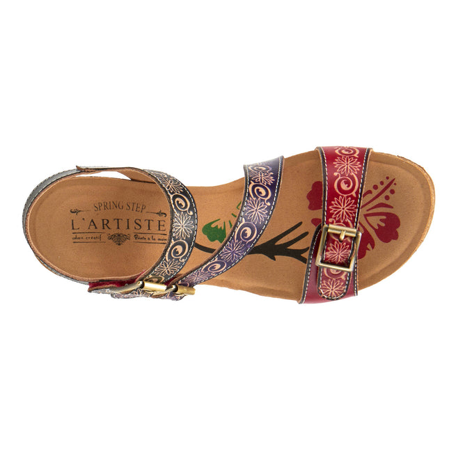 L'ARTISTE TANJA WOMEN SANDALS - Red Multi