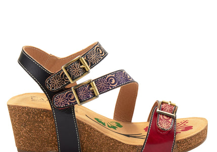 L'ARTISTE TANJA WOMEN SANDALS - Red Multi