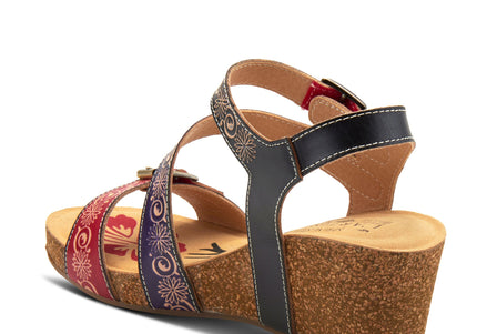 L'ARTISTE TANJA WOMEN SANDALS - Red Multi