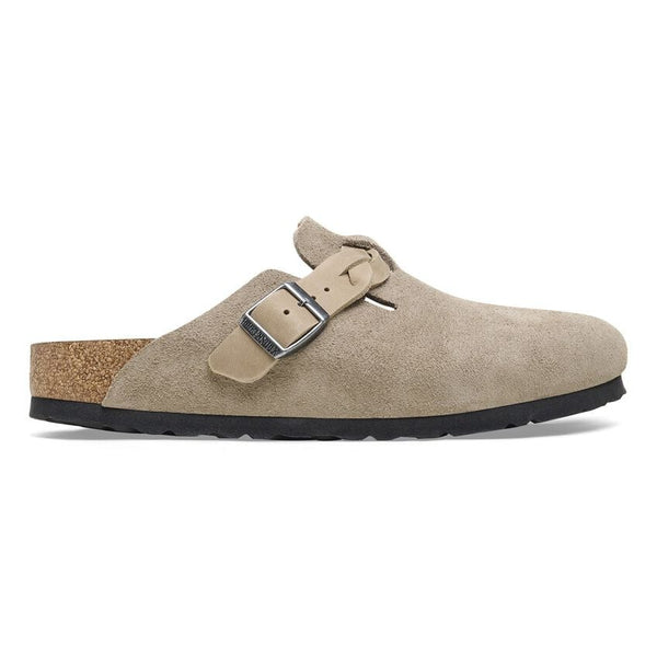BIRKENSTOCK BOSTON BRAIDED WOMEN CLOGS - TAUPE