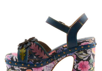 L'ARTISTE DECKEDOUT WOMEN SANDALS - NAVY MULTI