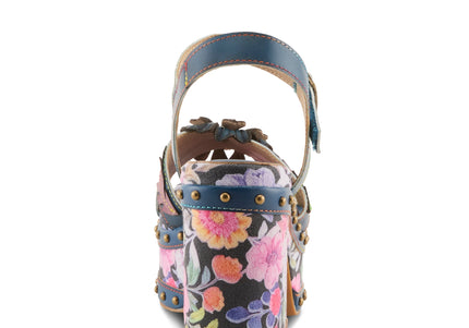 L'ARTISTE DECKEDOUT WOMEN SANDALS - NAVY MULTI