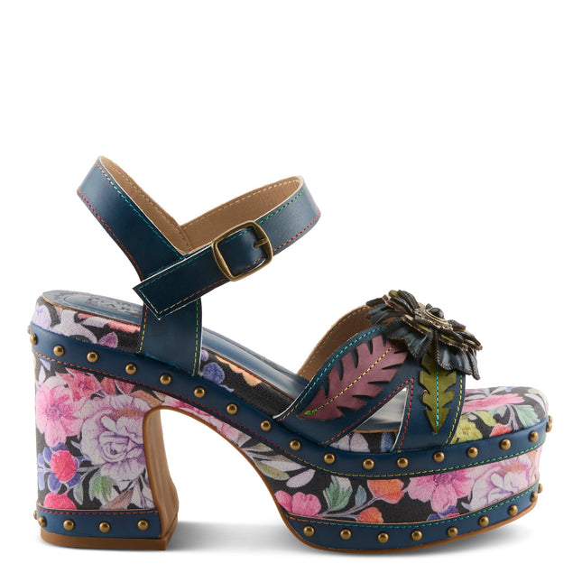 L'ARTISTE DECKEDOUT WOMEN SANDALS - NAVY MULTI