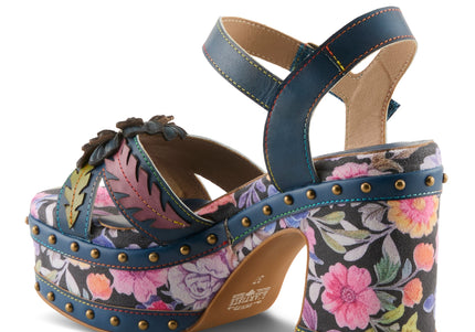 L'ARTISTE DECKEDOUT WOMEN SANDALS - NAVY MULTI