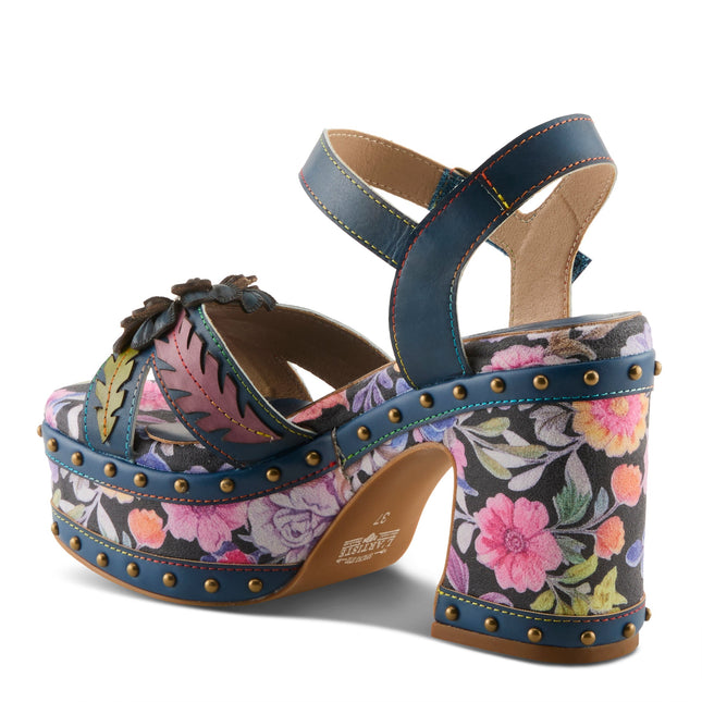 L'ARTISTE DECKEDOUT WOMEN SANDALS - NAVY MULTI