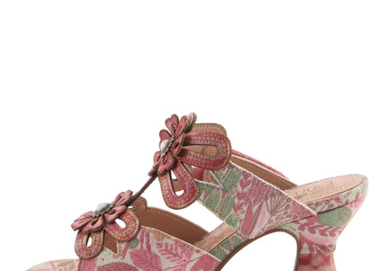 L'ARTISTE ALANIA-GARDEN WOMEN SANDALS - RED MULTI