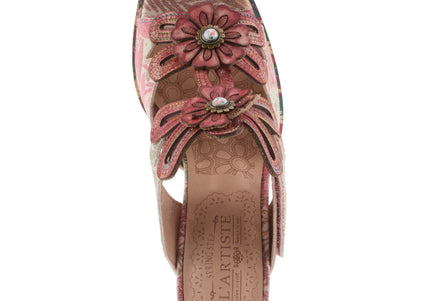 L'ARTISTE ALANIA-GARDEN WOMEN SANDALS - RED MULTI