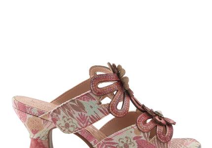 L'ARTISTE ALANIA-GARDEN WOMEN SANDALS - RED MULTI
