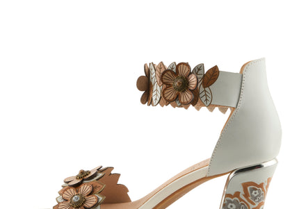L'ARTISTE DOUBLELOVE WOMEN SANDALS - WHITE MULTI