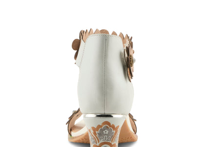 L'ARTISTE DOUBLELOVE WOMEN SANDALS - WHITE MULTI