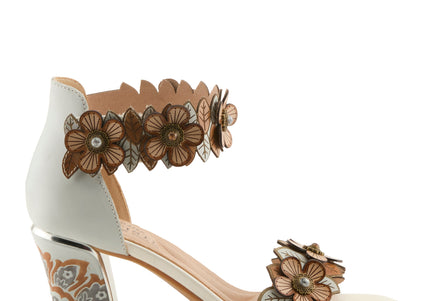 L'ARTISTE DOUBLELOVE WOMEN SANDALS - WHITE MULTI