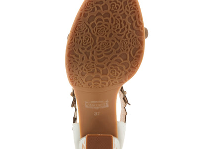 L'ARTISTE DOUBLELOVE WOMEN SANDALS - WHITE MULTI