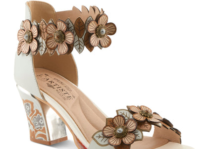 L'ARTISTE DOUBLELOVE WOMEN SANDALS - WHITE MULTI