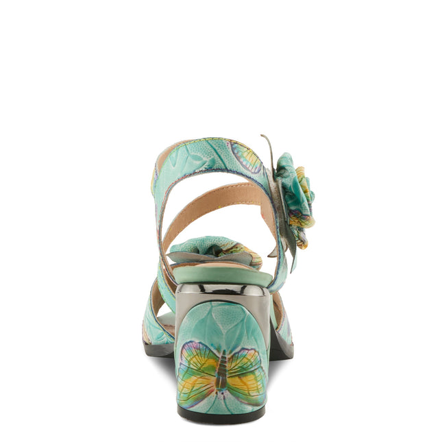 L'ARTISTE FLOWERPOWER WOMEN SANDALS - MINT GREEN MULTI