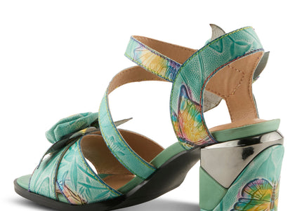 L'ARTISTE FLOWERPOWER WOMEN SANDALS - MINT GREEN MULTI