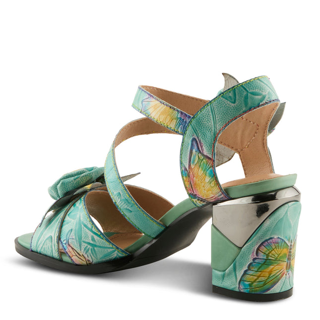 L'ARTISTE FLOWERPOWER WOMEN SANDALS - MINT GREEN MULTI