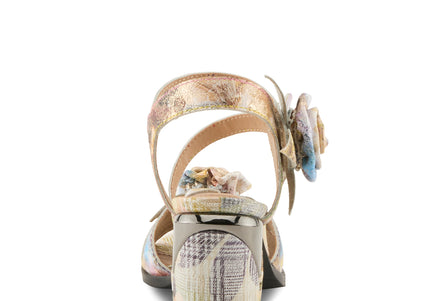 L'ARTISTE FLOWERPOWER WOMEN SANDALS - YELLOW MULTI