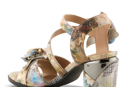 L'ARTISTE FLOWERPOWER WOMEN SANDALS - YELLOW MULTI