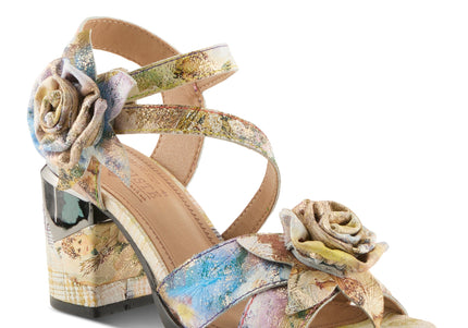 L'ARTISTE FLOWERPOWER WOMEN SANDALS - YELLOW MULTI