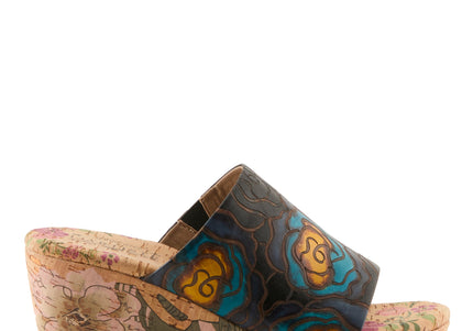 L'ARTISTE NICENEASY WOMEN SANDALS - BLACK MULTI
